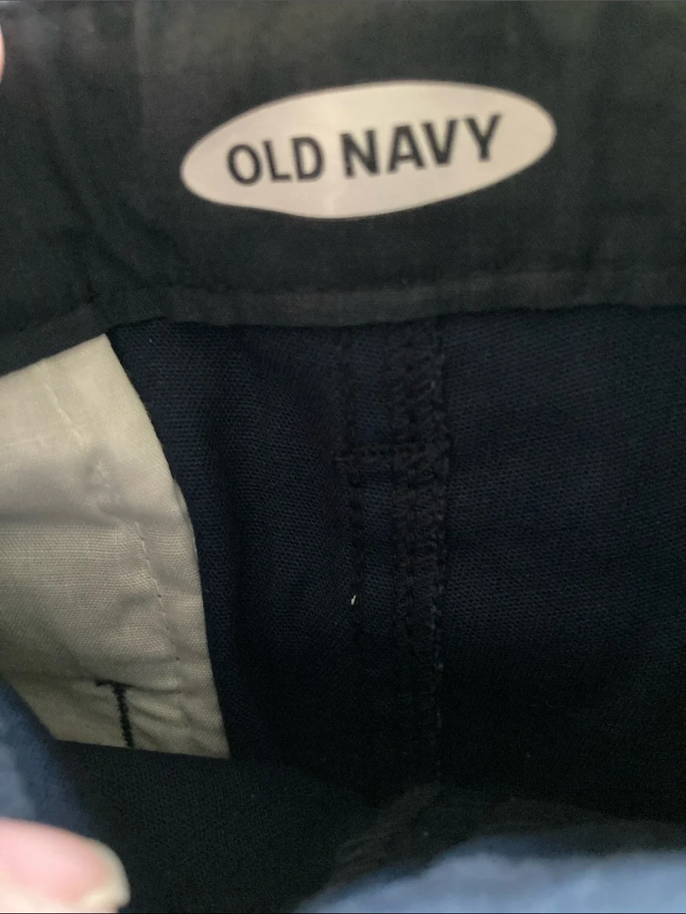 Boys Old Navy blue long chino shorts size 16 Husky - NWT